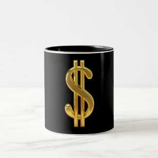 Tasse 2 Couleurs SYMBOLE Dollar D'OR BOUGIE