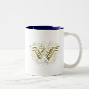 Tasse 2 Couleurs Symbole d'or brossé Wonder Woman