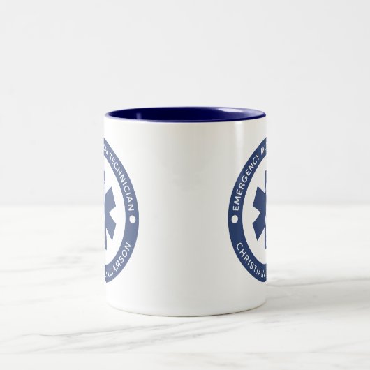 Tasse 2 Couleurs Symbole EMT personnalisé Technicien Médicale d'urg (Centre)