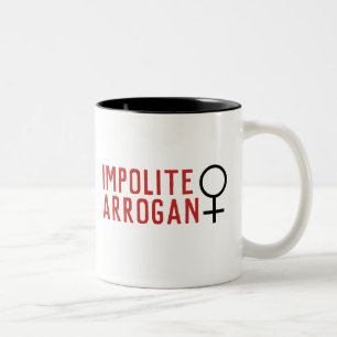 Tasse 2 Couleurs Symbole féminin d'une femme d'arrogance impie 2