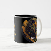 Tasse 2 Couleurs Symbole Horoscope Leo (Devant droit)