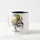 Tasse 2 Couleurs Symbole Horoscope Scorpio (Devant gauche)
