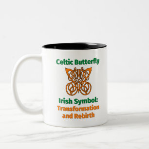 Tasse 2 Couleurs Symbole irlandais des papillons celtiques : Transf