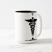 Tasse 2 Couleurs Symbole Médicale (Devant droit)