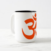 Tasse 2 Couleurs Symbole Om indien (Devant gauche)
