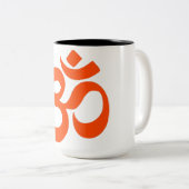 Tasse 2 Couleurs Symbole Om indien (Devant droit)