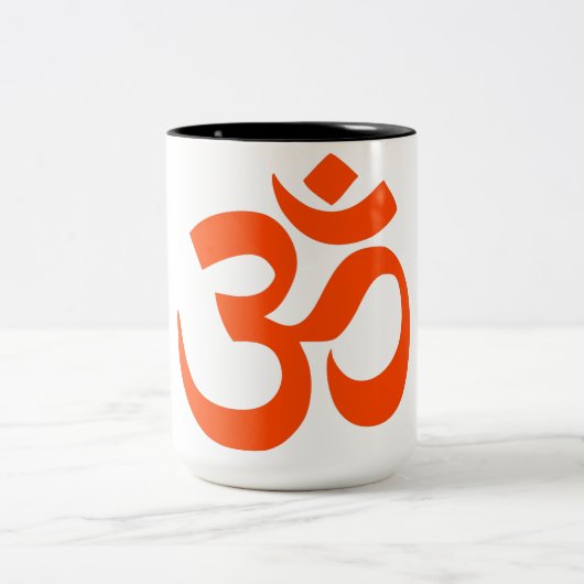 Tasse 2 Couleurs Symbole Om indien (Centre)