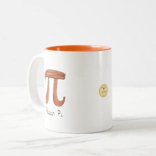 Tasse 2 Couleurs Symbole Pecan Pi mignon Math enseignant cadeau (Devant gauche)