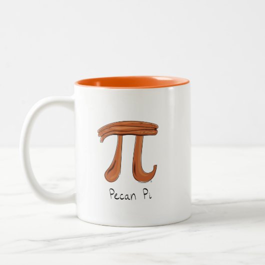 Tasse 2 Couleurs Symbole Pecan Pi mignon Math enseignant cadeau (Gauche)