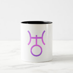 Tasse 2 Couleurs Symbole planétaire Uranus Astrologie Signe du zodi