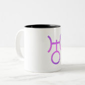 Tasse 2 Couleurs Symbole planétaire Uranus Astrologie Signe zodiaqu (Devant gauche)
