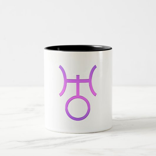 Tasse 2 Couleurs Symbole planétaire Uranus Astrologie Signe zodiaqu (Centre)