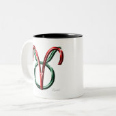 Tasse 2 Couleurs SYMBOLE Zodiaque Aries Taurus Cusp Astrologie (Devant gauche)