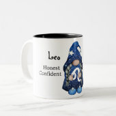 Tasse 2 Couleurs SYMBOLE Zodiaque Cute Leo Gnome (Devant gauche)