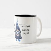 Tasse 2 Couleurs SYMBOLE Zodiaque Cute Taurus Gnome (Devant droit)