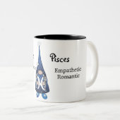 Tasse 2 Couleurs SYMBOLE Zodiaque Gnome Pisces Cute (Devant droit)