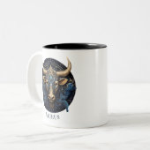 Tasse 2 Couleurs Symbole zodiaque Taurus Imaginaire céleste (Devant gauche)