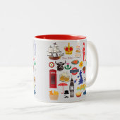 Tasse 2 Couleurs Symboles britanniques (Devant droit)