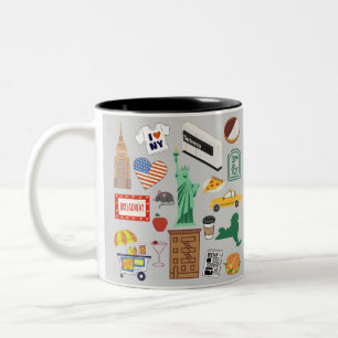 Tasse 2 Couleurs Symboles de New York City