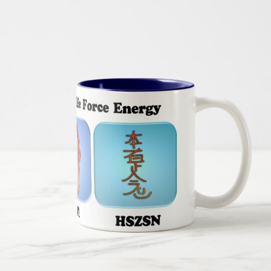 Tasse 2 Couleurs Symboles de Reiki II (Droit)