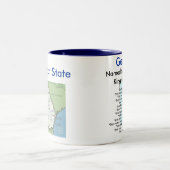 Tasse 2 Couleurs Symboles et carte de la Géorgie (Centre)