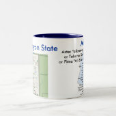 Tasse 2 Couleurs Symboles et carte de l'Arizona (Centre)