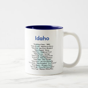 Tasse 2 Couleurs Symboles et carte de l'Idaho
