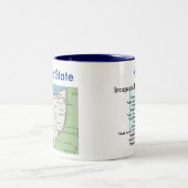 Tasse 2 Couleurs Symboles et carte de l'Ohio (Centre)