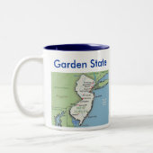 Tasse 2 Couleurs Symboles et carte de New Jersey (Gauche)