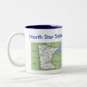 Tasse 2 Couleurs Symboles et carte du Minnesota (Gauche)