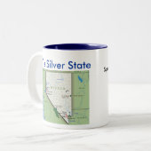 Tasse 2 Couleurs Symboles et carte du Nevada (Devant gauche)