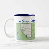 Tasse 2 Couleurs Symboles et carte du Nevada (Gauche)
