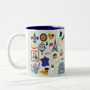 Tasse 2 Couleurs Symboles français