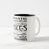 Tasse 2 Couleurs Symboles zodiaques Pisces (Devant droit)