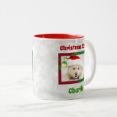 Tasse 2 Couleurs Sympa Christmas Chien Chat Animaux de compagnie ph (Devant droit)