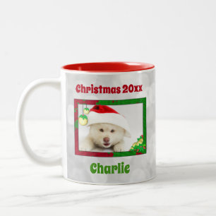Tasse 2 Couleurs Sympa Christmas Chien Chat Animaux de compagnie ph