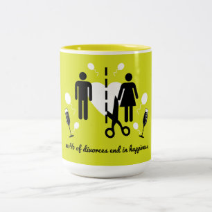 Tasse 2 Couleurs Sympathie de survivante du divorce drôle