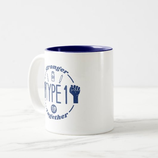 Tasse 2 Couleurs T1 Plus fort ensemble (Devant gauche)