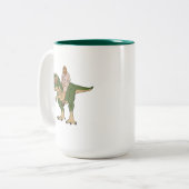 Tasse 2 Couleurs T-Rex de Jésus (Devant gauche)