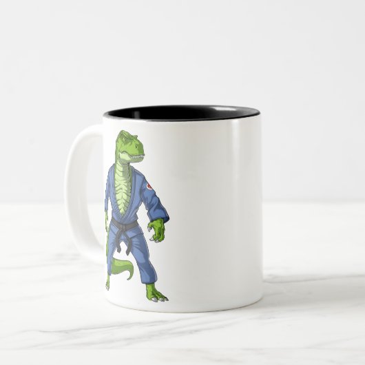 Tasse 2 Couleurs T-Rex Dinosaur Jiu-Jitsu (Devant gauche)