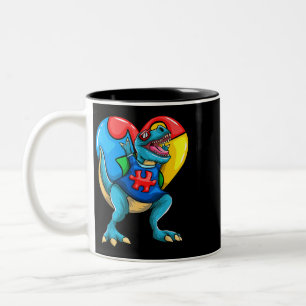 Tasse 2 Couleurs T Rex Dinosaur Sensibilisation sur l'autisme Garço
