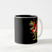 Tasse 2 Couleurs T Rex Dinosaur Thanksgiving S Turkey Thanksgiving (Devant droit)
