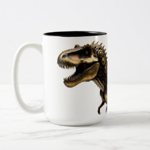 Tasse 2 Couleurs T-Rex Mech Steampunk – Bête Dino en laiton