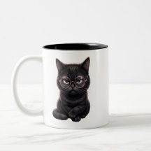 T-shirt Cool Chat Noir avec Lunettes Animal de Com