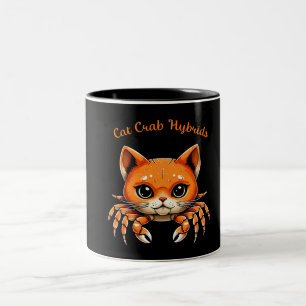 Tasse 2 Couleurs T-shirt de créature de crabe de chat mignon drôle