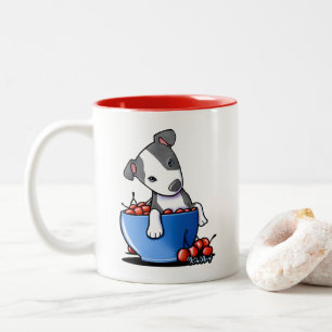 Tasse 2 Couleurs T-Shirt KiniArt chiot Pitbull