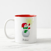Tasse 2 Couleurs T-shirt Snowman (Gauche)