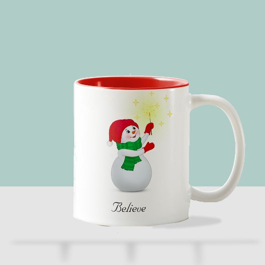 Tasse 2 Couleurs T-shirt Snowman