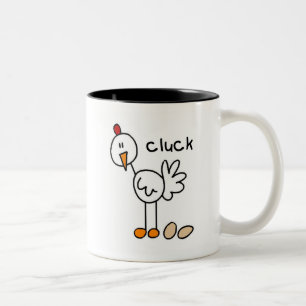 Tasse 2 Couleurs T-shirts et cadeaux à motif de poulet en bonhomme
