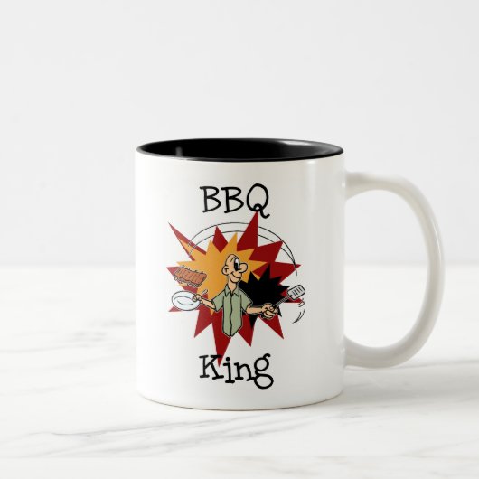 Tasse 2 Couleurs T-shirts et cadeaux BBQ King (Droit)
